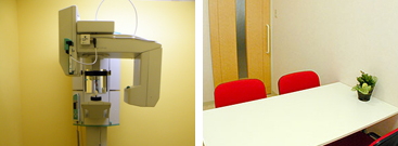 こうすけ歯科医院・レントゲン室とカウンセリングルーム